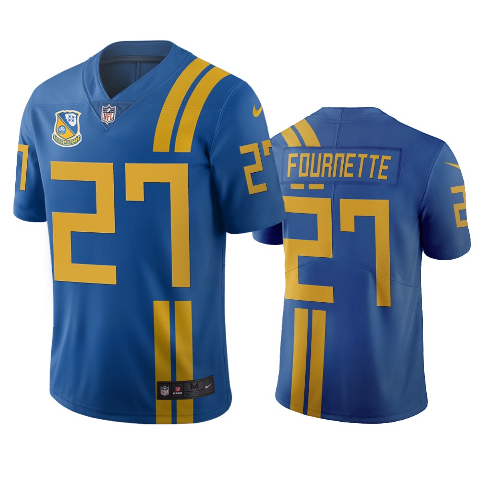 Men Nike Jacksonville Jaguars 27 Leonard Fournette Royal Vapor Limited City Edition NFL Jersey